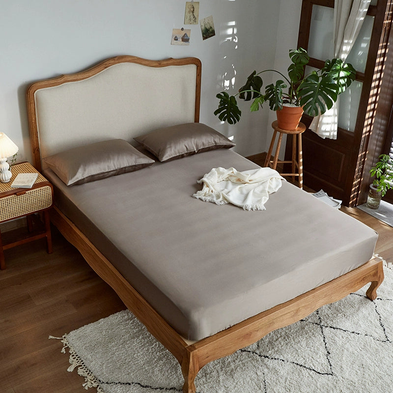 Alley Trick Classy Summer Ice Silk Solid Color Bed Sheets
