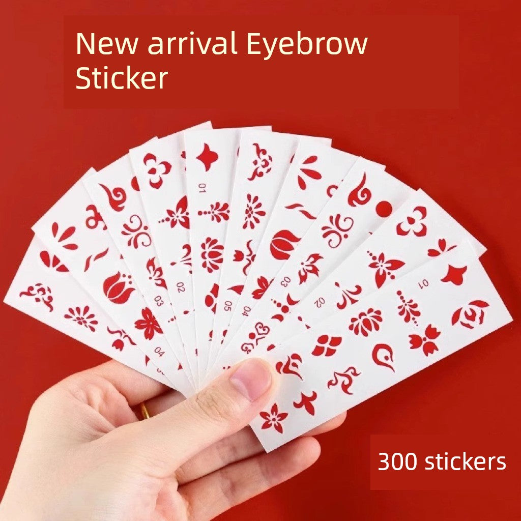 Woman's Head Ornament Bindi Child Girl Baby and Infant Archaistic Ancient Costume Forehead Print Red Dot Han Dynasty Adult Stickers New Year Hair Accessories Boy Han Tang Dynasty New Year Paste Pattern Waterproof Non-Toxic Ch