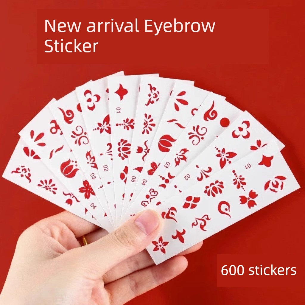 Woman's Head Ornament Bindi Child Girl Baby and Infant Archaistic Ancient Costume Forehead Print Red Dot Han Dynasty Adult Stickers New Year Hair Accessories Boy Han Tang Dynasty New Year Paste Pattern Waterproof Non-Toxic Ch