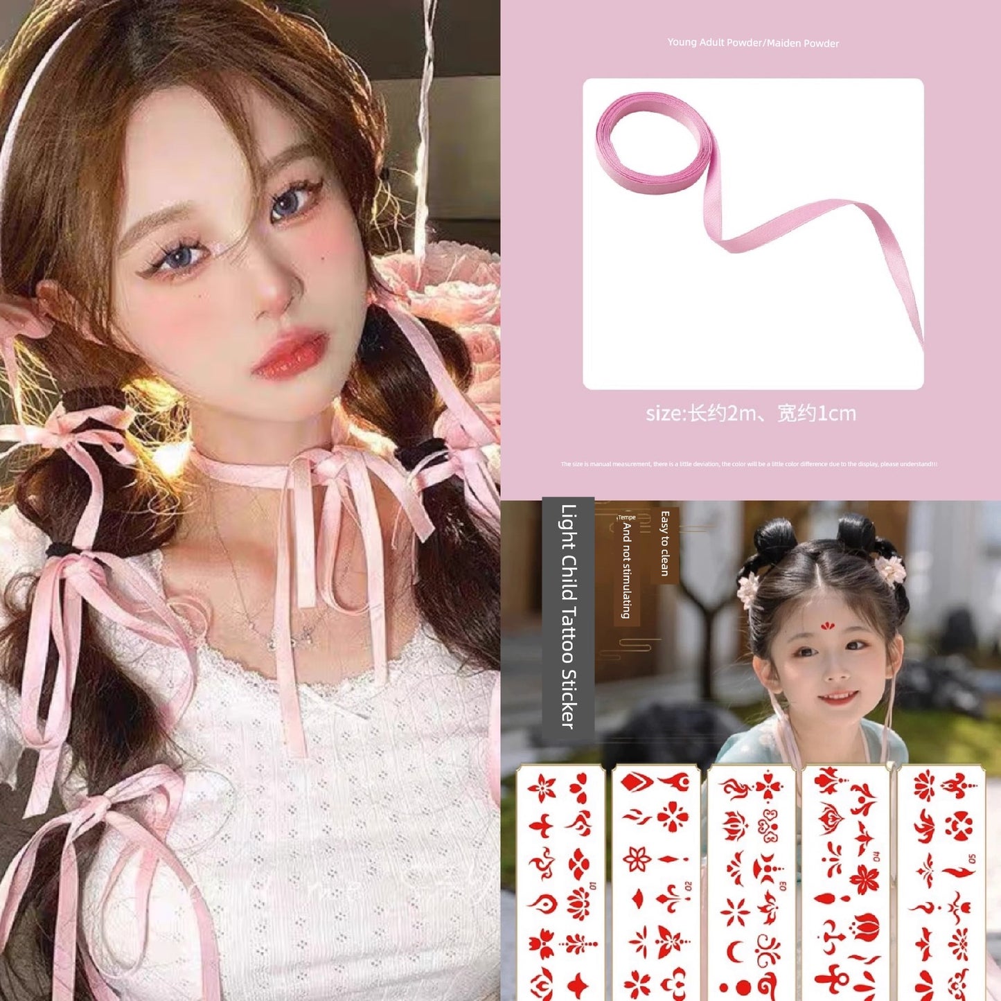Woman's Head Ornament Bindi Child Girl Baby and Infant Archaistic Ancient Costume Forehead Print Red Dot Han Dynasty Adult Stickers New Year Hair Accessories Boy Han Tang Dynasty New Year Paste Pattern Waterproof Non-Toxic Ch