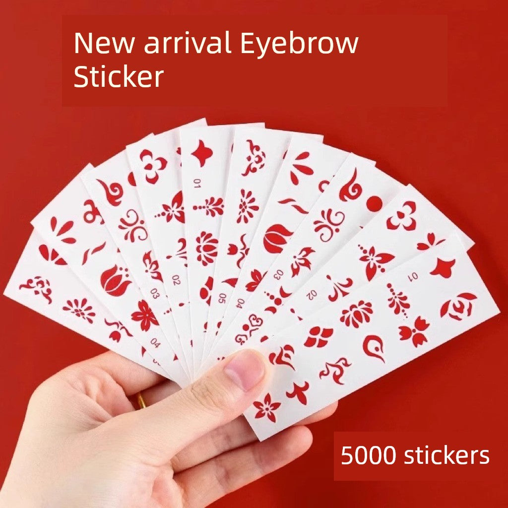 Woman's Head Ornament Bindi Child Girl Baby and Infant Archaistic Ancient Costume Forehead Print Red Dot Han Dynasty Adult Stickers New Year Hair Accessories Boy Han Tang Dynasty New Year Paste Pattern Waterproof Non-Toxic Ch