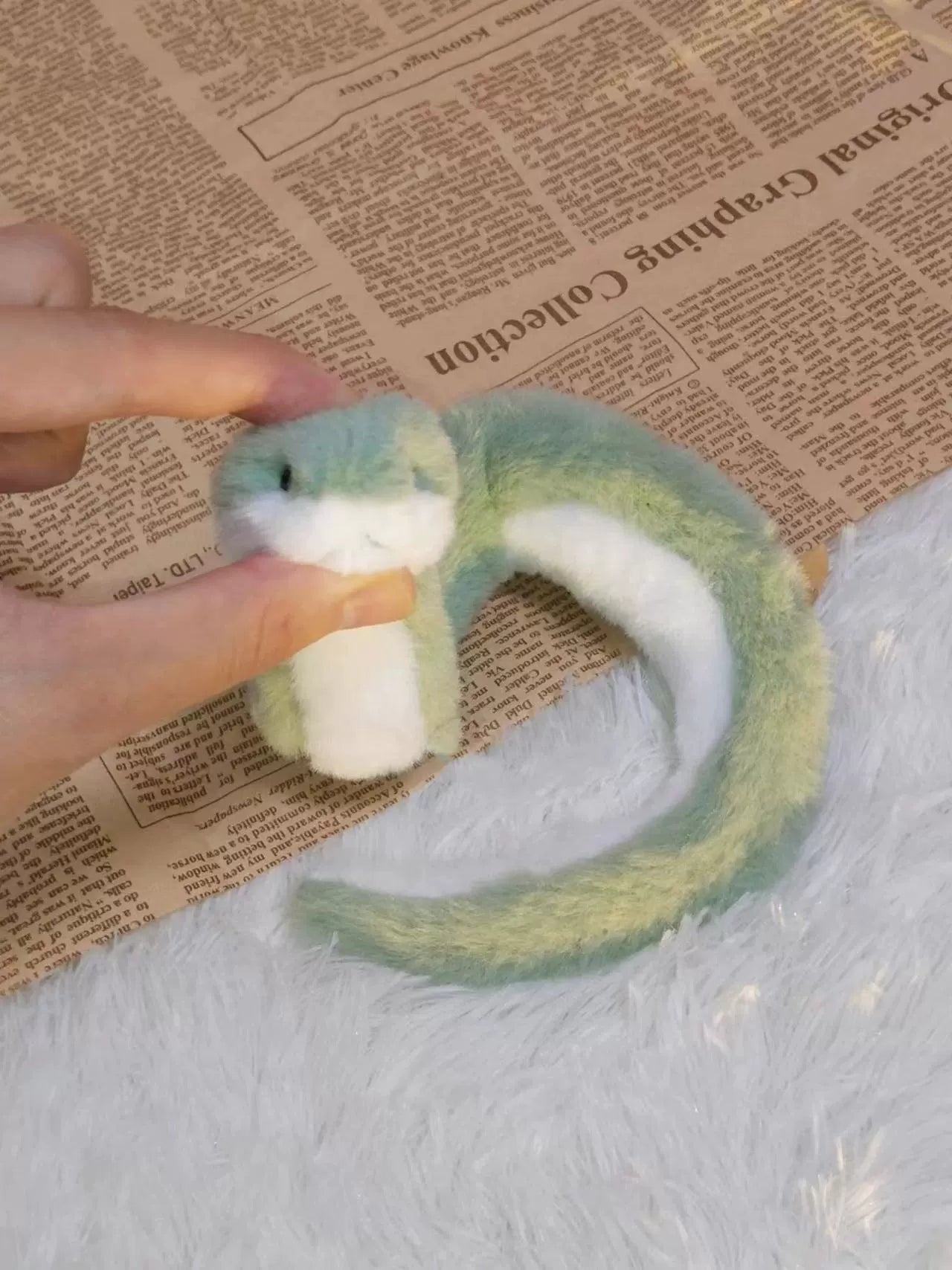 Cute Simulated Snakes Doll Snake Year Mascot New Arrival Stuffed Toy Rag Doll Green Snake Doll Sofa Living Room Decoration