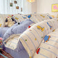 Sanrio Pacha Dog Cotton Bed Four-Piece Cartoon Pure Cotton Quilt Cover Boys and Girls Dormitory Bed Sheet Three-Piece Set