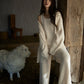 Tongyu Women's 3-Piece Warm Cozy Velvet Pajama Set  For for Autumn & Winter