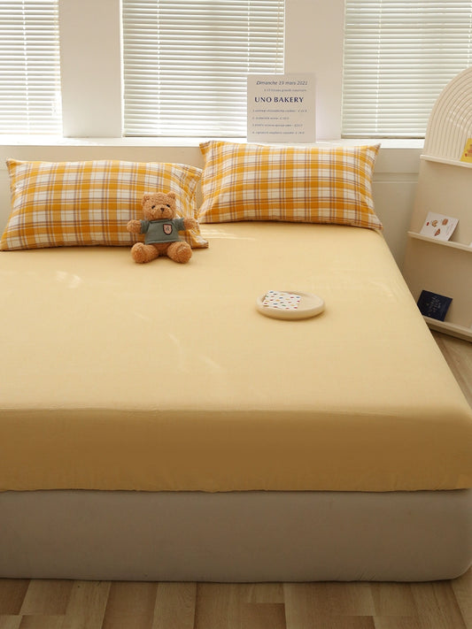 Fuji Store Japanese-Style Cotton Student Colorful Fitted Sheet