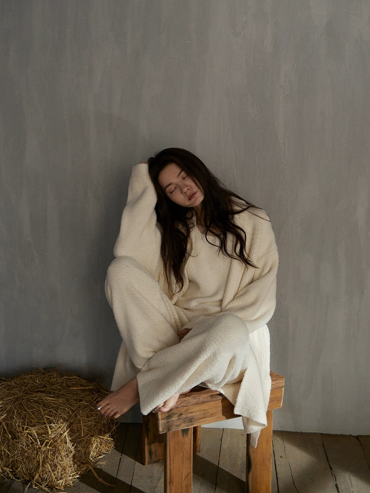 Tongyu Women's 3-Piece Warm Cozy Velvet Pajama Set  For for Autumn & Winter