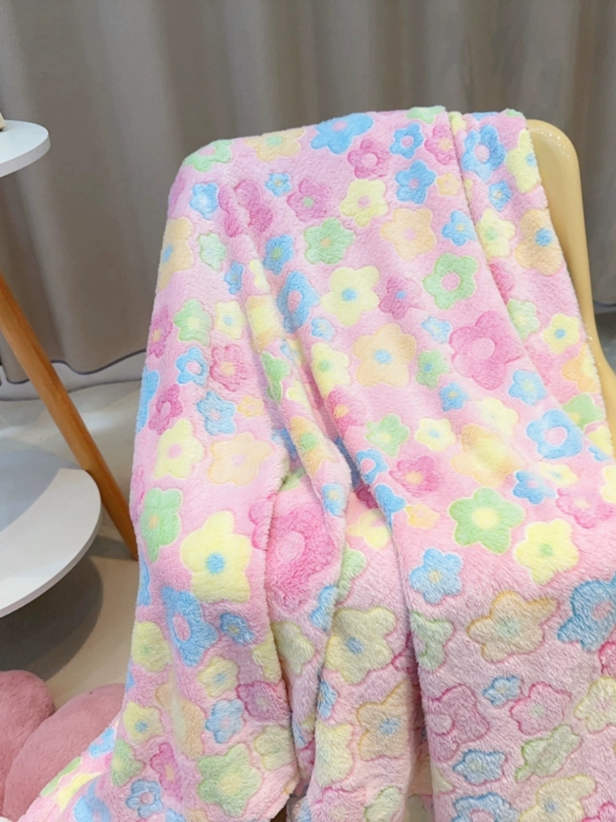 Plum Flannel Student Dormitory Bed Sheet Cover Leg Small Blanket