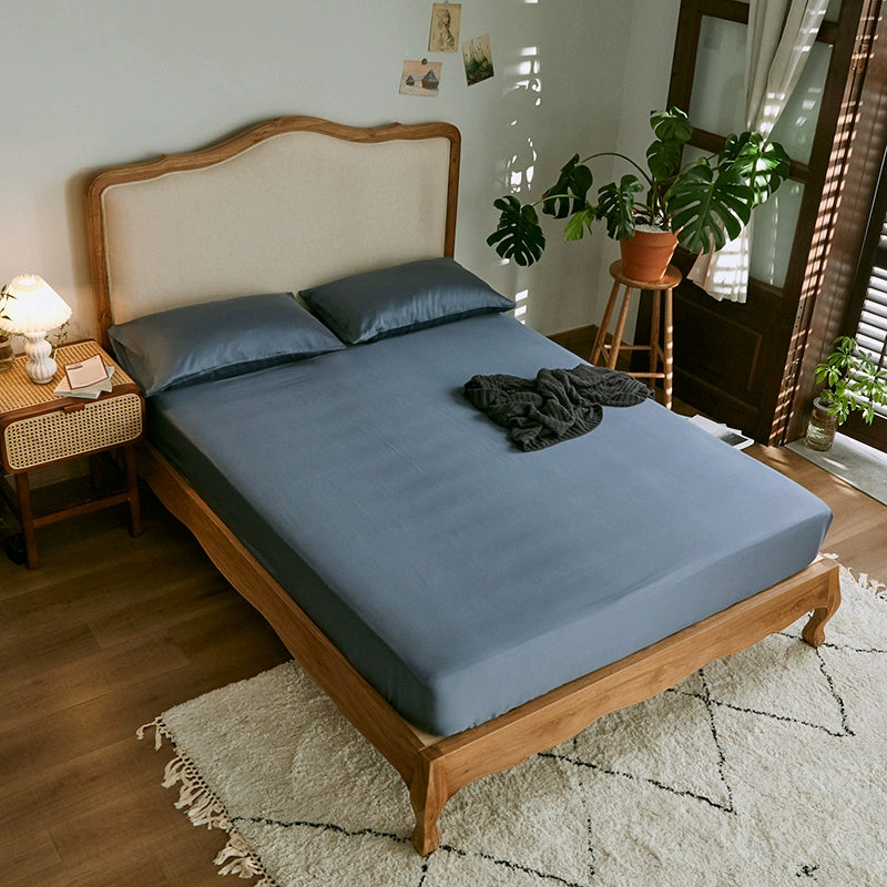 Alley Trick Classy Summer Ice Silk Solid Color Bed Sheets