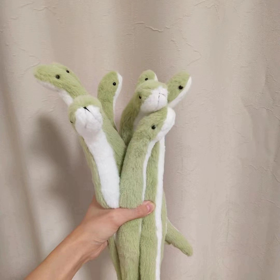 Cute Simulated Snakes Doll Snake Year Mascot New Arrival Stuffed Toy Rag Doll Green Snake Doll Sofa Living Room Decoration