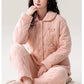 Fenteng Ke'an Coral Fleece Thickened Pajamas Women's Winter 2024 New Arrival Three Layers Thickened Fleece-lined Can Be Outerwear Homewear