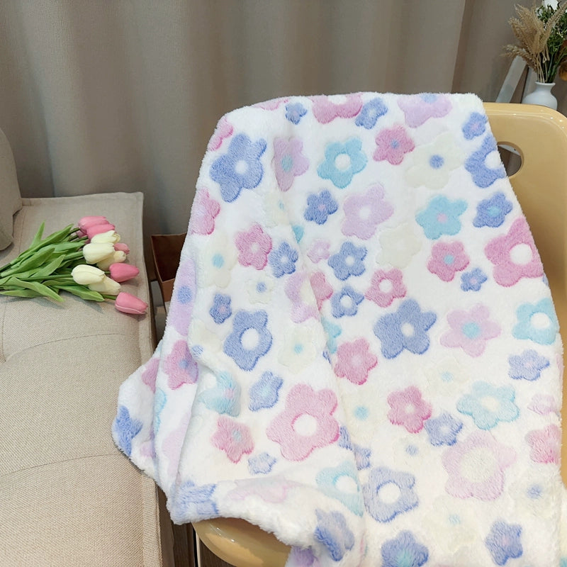 Plum Flannel Student Dormitory Bed Sheet Cover Leg Small Blanket