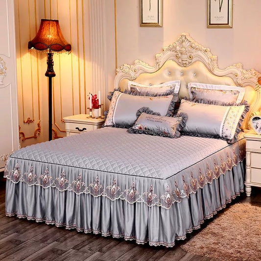 Soft & Thickened Luxury Non-Slip Tencel Quilted Bed Sheet Set
