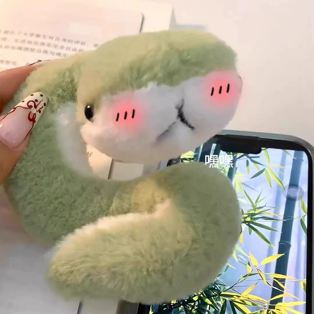 Cute Simulated Snakes Doll Snake Year Mascot New Arrival Stuffed Toy Rag Doll Green Snake Doll Sofa Living Room Decoration