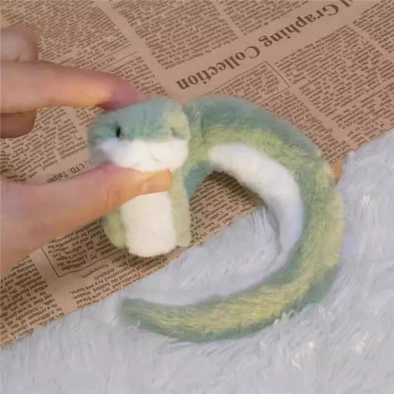 Cute Simulated Snakes Doll Snake Year Mascot New Arrival Stuffed Toy Rag Doll Green Snake Doll Sofa Living Room Decoration