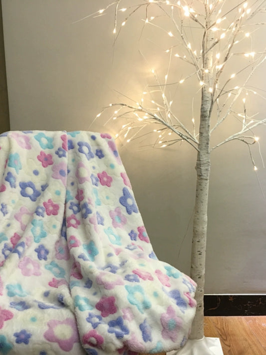 Plum Flannel Student Dormitory Bed Sheet Cover Leg Small Blanket