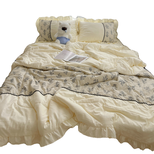 French Girl Princess Style Summer Fitted Sheet Four-Piece Suit