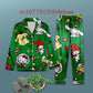 Hello Kitty Christmas Pajamas Set 3D Printed Casual Men's and Women's Long Sleeve Shirt Pajama Set