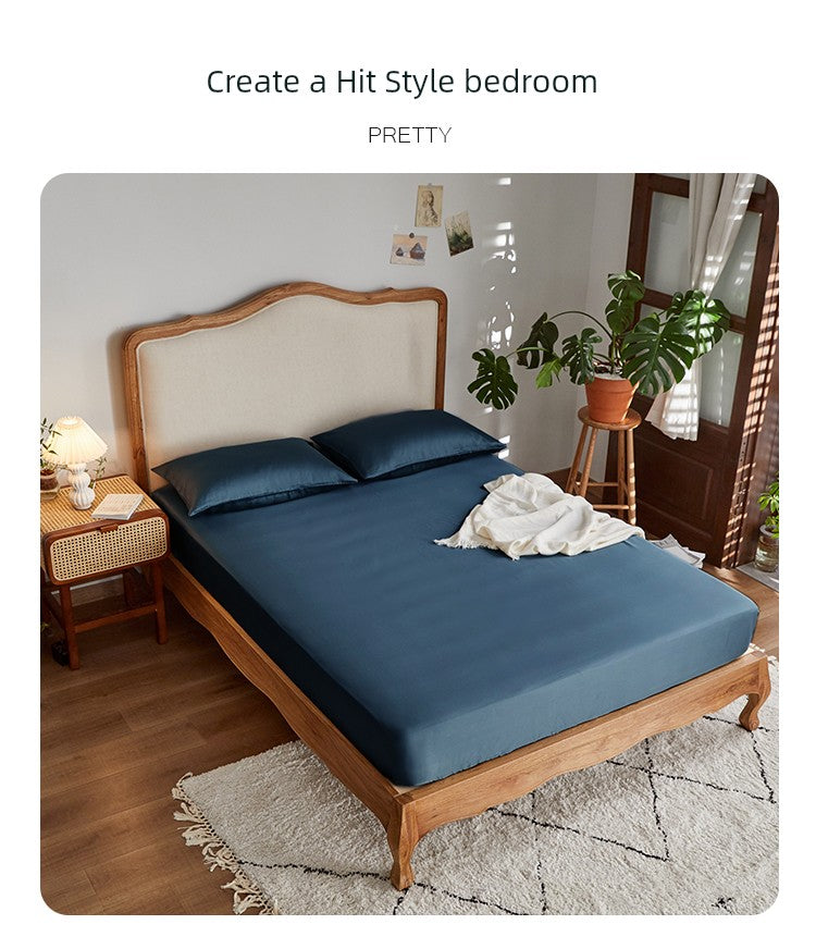 Alley Trick Classy Summer Ice Silk Solid Color Bed Sheets