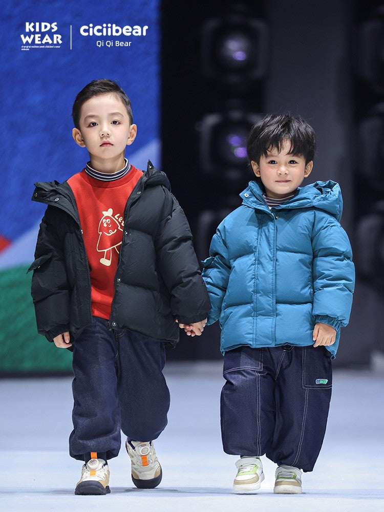 Baby Boys Thick Down Jacket Warm & Stylish Winter Coat Outerwear