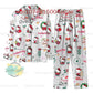 Hello Kitty Christmas Pajamas Set 3D Printed Casual Men's and Women's Long Sleeve Shirt Pajama Set