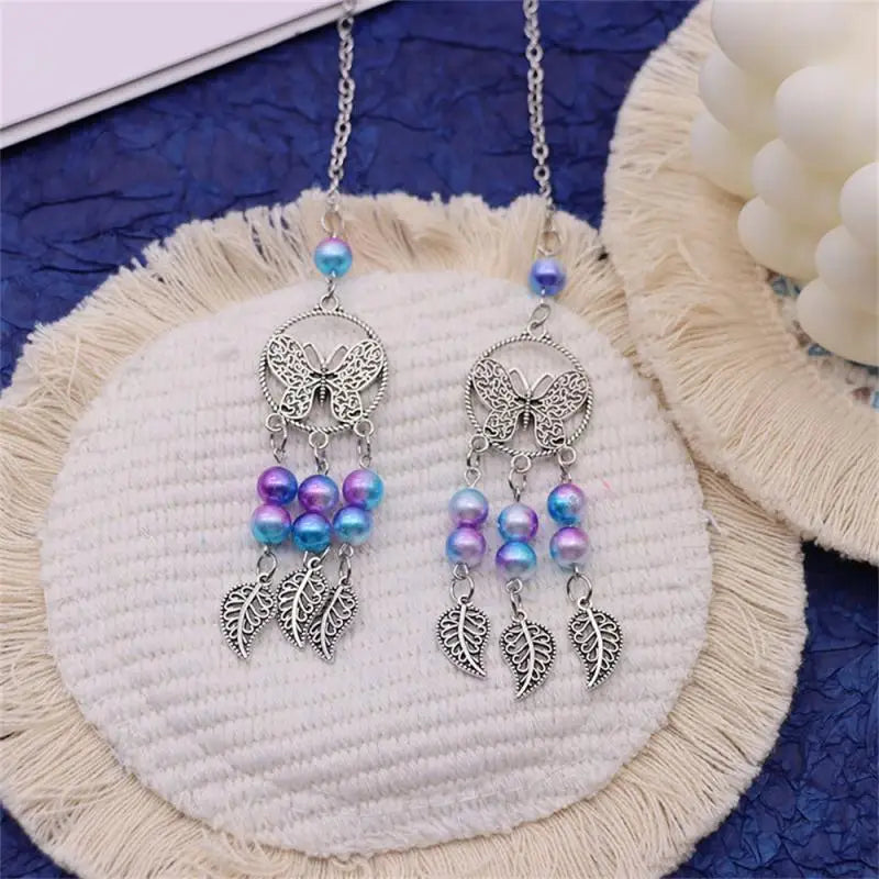 Car Pendant Dream Catcher Feather Creative Cute Rearview Mirror Hanging Home Auto Interior Decorative Ornaments Car Accessories