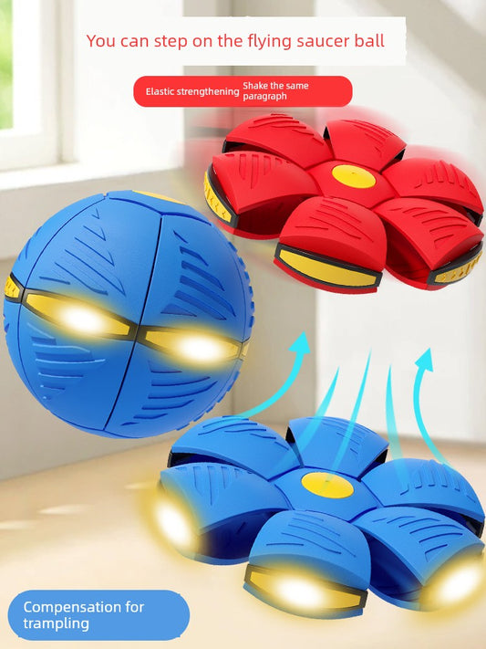 Flying Saucer Bouncing Luminous Baby Educational Toys Elastic Ball