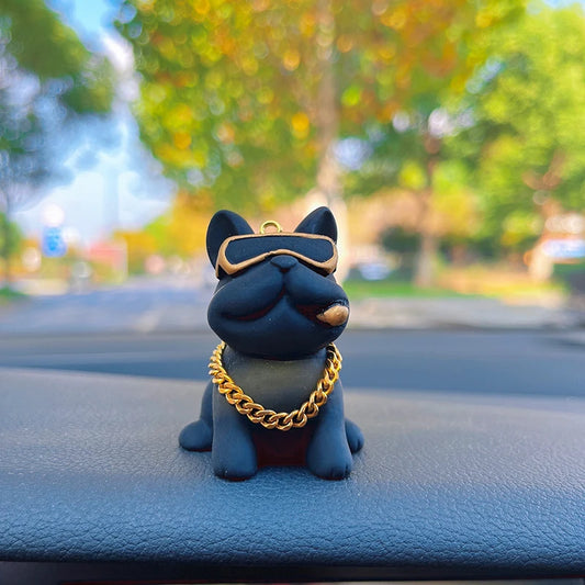 Anime Personality Bulldog Ornament  For  Car Auto Interior Decor