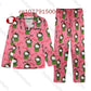 Hello Kitty Christmas Pajamas Set 3D Printed Casual Men's and Women's Long Sleeve Shirt Pajama Set