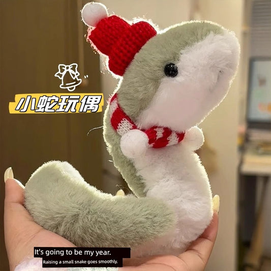 Cute Simulated Snakes Doll Snake Year Mascot New Arrival Stuffed Toy Rag Doll Green Snake Doll Sofa Living Room Decoration