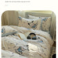 Sanrio Pacha Dog Cotton Bed Four-Piece Cartoon Pure Cotton Quilt Cover Boys and Girls Dormitory Bed Sheet Three-Piece Set