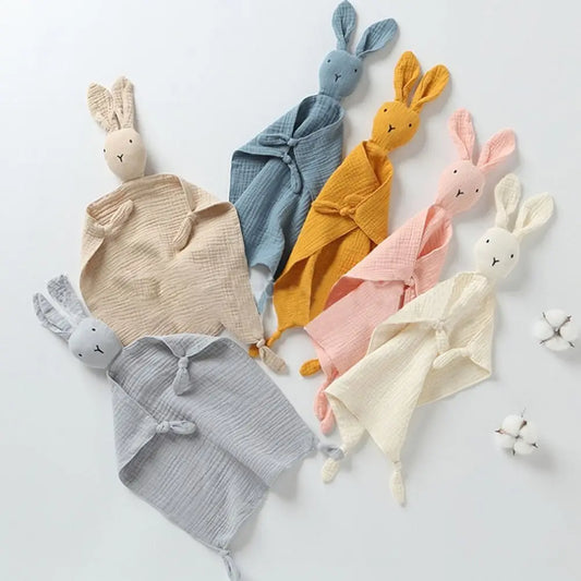 Cotton Muslin Soothe Appease Fashion Sleeping Dolls Sleep Toy Comforter Blanket Baby Towel Bibs