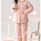 Fenteng Ke'an Coral Fleece Thickened Pajamas Women's Winter 2024 New Arrival Three Layers Thickened Fleece-lined Can Be Outerwear Homewear